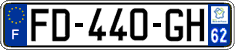 French license plate, SIV (ordinary)