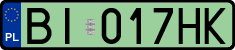 License plates of Poland, Electric vehicles