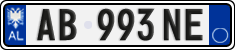 License plate of Albania, Cars (2011)