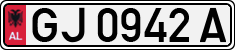 License plate of Albania, Cars (1993)