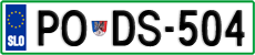 License plate of Slovenia, Cars