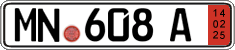 German license plate, Export transit plates