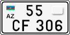 License plate of Azerbaijan, Cars