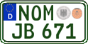 German license plate, Regular plates