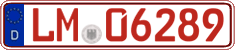 German license plate, Red license plates