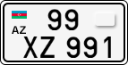 License plate of Azerbaijan, Cars