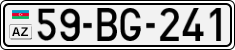 License plate of Azerbaijan, Cars