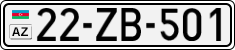License plate of Azerbaijan, Cars