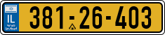 License plate of Israel, Regular plates