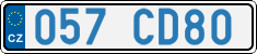 License plate of the Czech Republic, Diplomatic