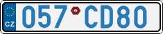 License plate of the Czech Republic, Diplomatic