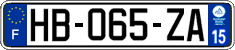 French license plate, SIV (ordinary)