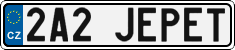 License plate of the Czech Republic, Vanity Plates