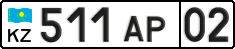 License plate Kazakhstan, Organizations (2012)