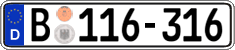 German license plate, Diplomatic
