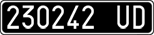 License plate of Italy, Cars (1927 year series)