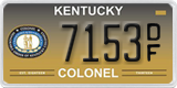 Kentucky, Specialty plates (1234 A/B)