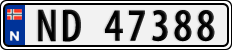 License plate of Norway, Cars