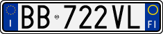 License plate of Italy, Cars (1994 year series)
