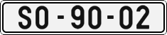 License plate of the Czech Republic, Cars (1960)