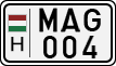 license plates of Hungary, Cars (1990)