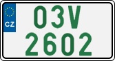 License plate of the Czech Republic, Oldtimers (2001)