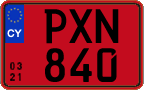 License plate of Cyprus, Rental cars