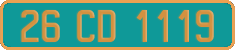 French license plate, Diplomatic