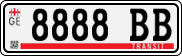 License plate of Georgia, Export transit plates