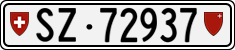 License plate of Switzerland, Cars