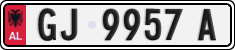 License plate of Albania, Cars (1993)