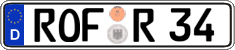 German license plate, Regular plates