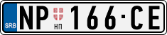 License plate of Serbia, Cars