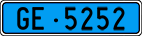 License plate of Switzerland, Work and fire vehicles (blue)