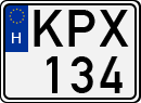 license plates of Hungary, Cars (1990)