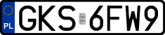 License plates of Poland, Regular car plates
