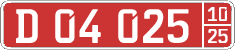 License plate of Kyrgyzstan, Diplomatic