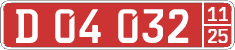 License plate of Kyrgyzstan, Diplomatic