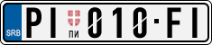 License plate of Serbia, Cars