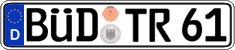 German license plate, Regular plates