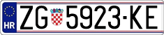 License plate of Croatia, Regular plates