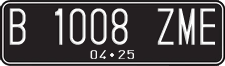 License plate of Indonesia, Regular plates