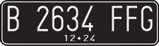 License plate of Indonesia, Regular plates