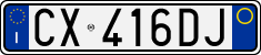 License plate of Italy, Cars (1994 year series)