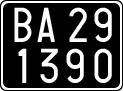 License plate of Italy, Cars (1927 year series)