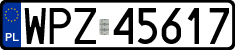License plates of Poland, Regular car plates