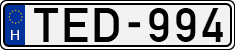 license plates of Hungary, Cars (1990)