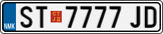 License plate of North Macedonia, Regular plates (2012)