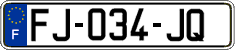 French license plate, SIV (ordinary)