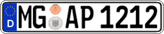 German license plate, Regular plates